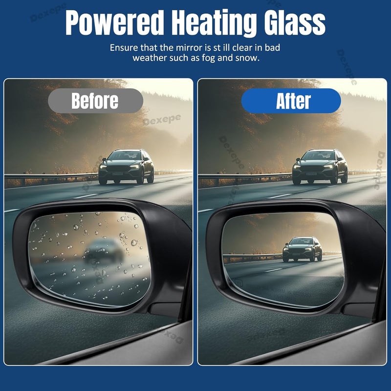 Dexepe Driver Side Mirror Assembly for Toyota Corolla 2009-2013 - Heated Power Adjustable Glass - Image 3