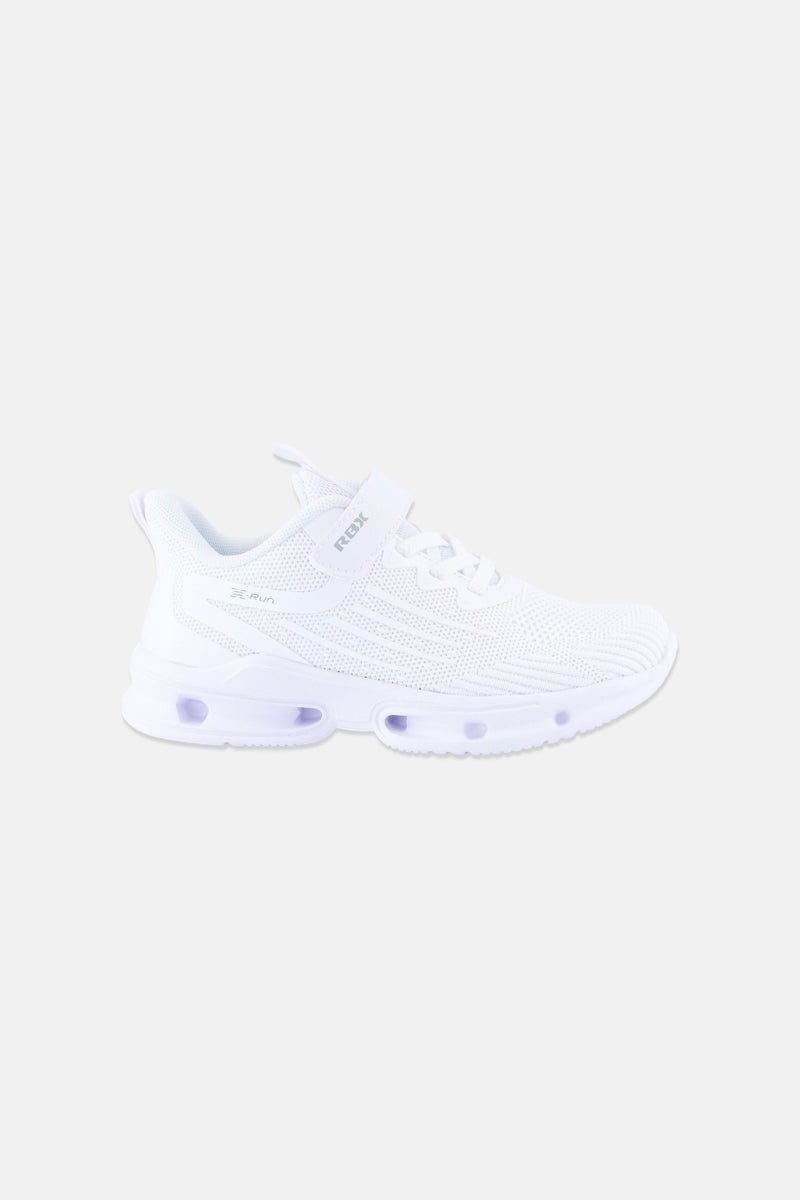 RBX Kids Boy Velcro Running Shoes, White - Image 3