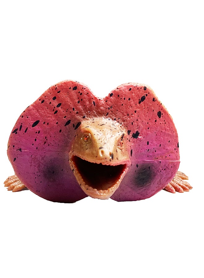 Galaxy Toys Galaxy Purple Reptile with Frill - Realistic Frilled Lizard Figurine | Detailed Purple Reptile with Expandable Neck Frill | Perfect for Kids And Collectors  - Image 3