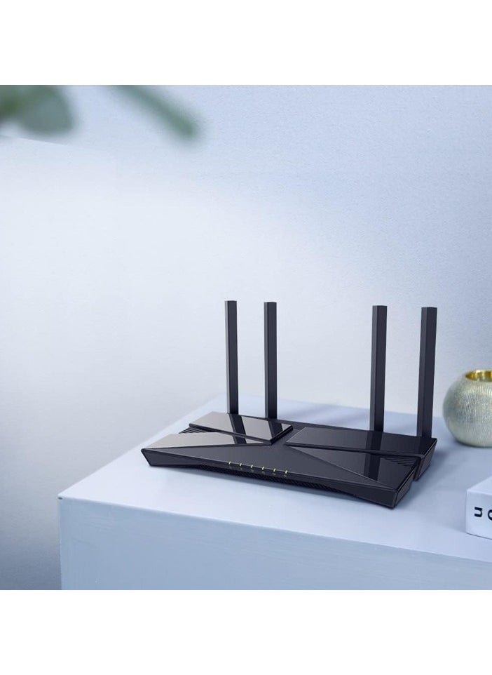 REBENUO - AX1800 WiFi 6 OneMesh Router  Mbps Gigabit VPN Router Dual-Core CPU Fibre Router WPA3 Cybersecurity Ideal for Gaming Xbox/PS4/Steam (Archer AX23) - Image 1