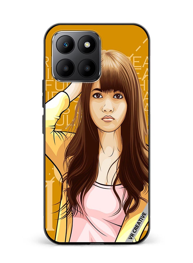 VR CREATIVE Protective Case Cover For Honor 70 Lite Girl Posing Design Multicolour - Image 1