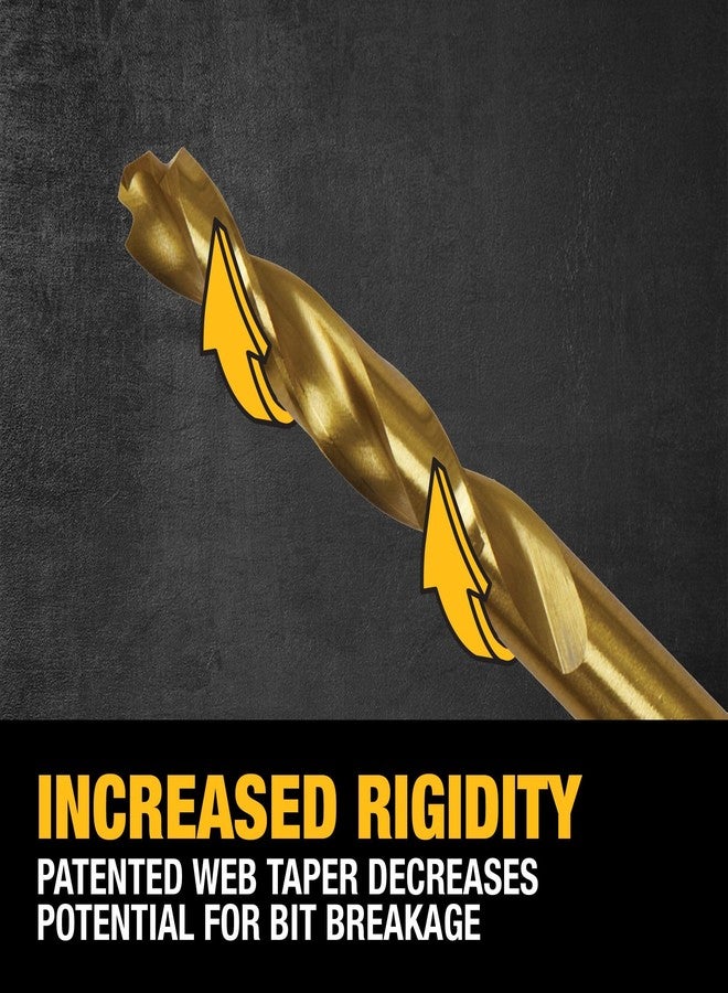 DEWALT Drill Bit Set, Titanium Nitride Coated, 14-Piece (DW1354) - Image 4