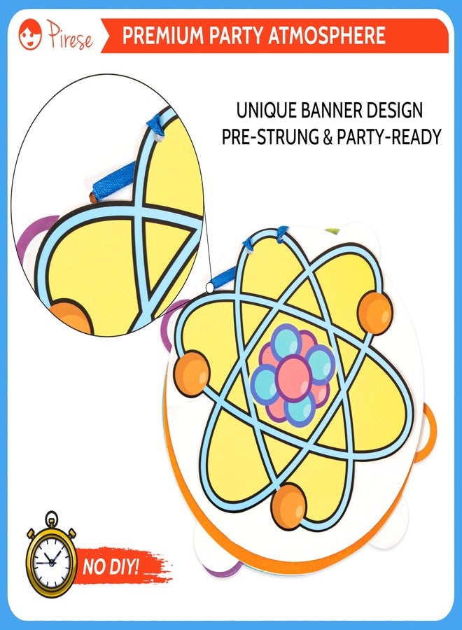 Pirese Science Birthday Party Decorations - Pre-Strung Happy Birthday Banner Kit with Balloons & Lab Decor - Science Banner, Mad Scientist Decorations, Science Theme Decor, Party Supplies Kids & Adults - Image 5