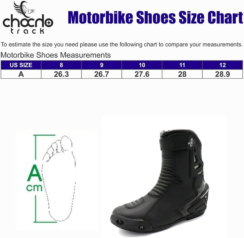 ChoCho Track Real Leather Motorbike Shoes High Tech Men's Short Motorcycle Racing Sports Boot - Image 3