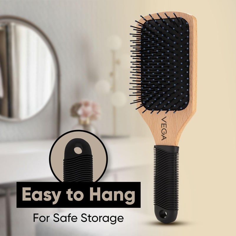 Vega Premium Collection Wooden Paddle Hair Brush - Image 5