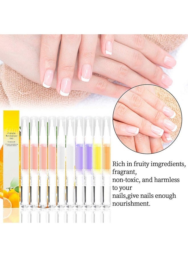 Visen 10Pcs Cuticle Oil Pens Gel,Nail Oil Pen Nail Nourishment Polish For Nails Moist And Treatment,10Kinds Of Fruity Smell Cuticle Revitalizer Oil Pen With Soft Brush,Nail Oil Manicure Repair The Cuticle, - Image 3