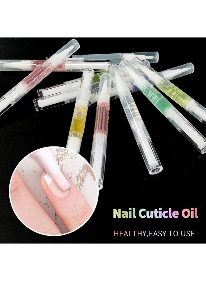 Visen 10Pcs Cuticle Oil Pens Gel,Nail Oil Pen Nail Nourishment Polish For Nails Moist And Treatment,10Kinds Of Fruity Smell Cuticle Revitalizer Oil Pen With Soft Brush,Nail Oil Manicure Repair The Cuticle, - Image 5