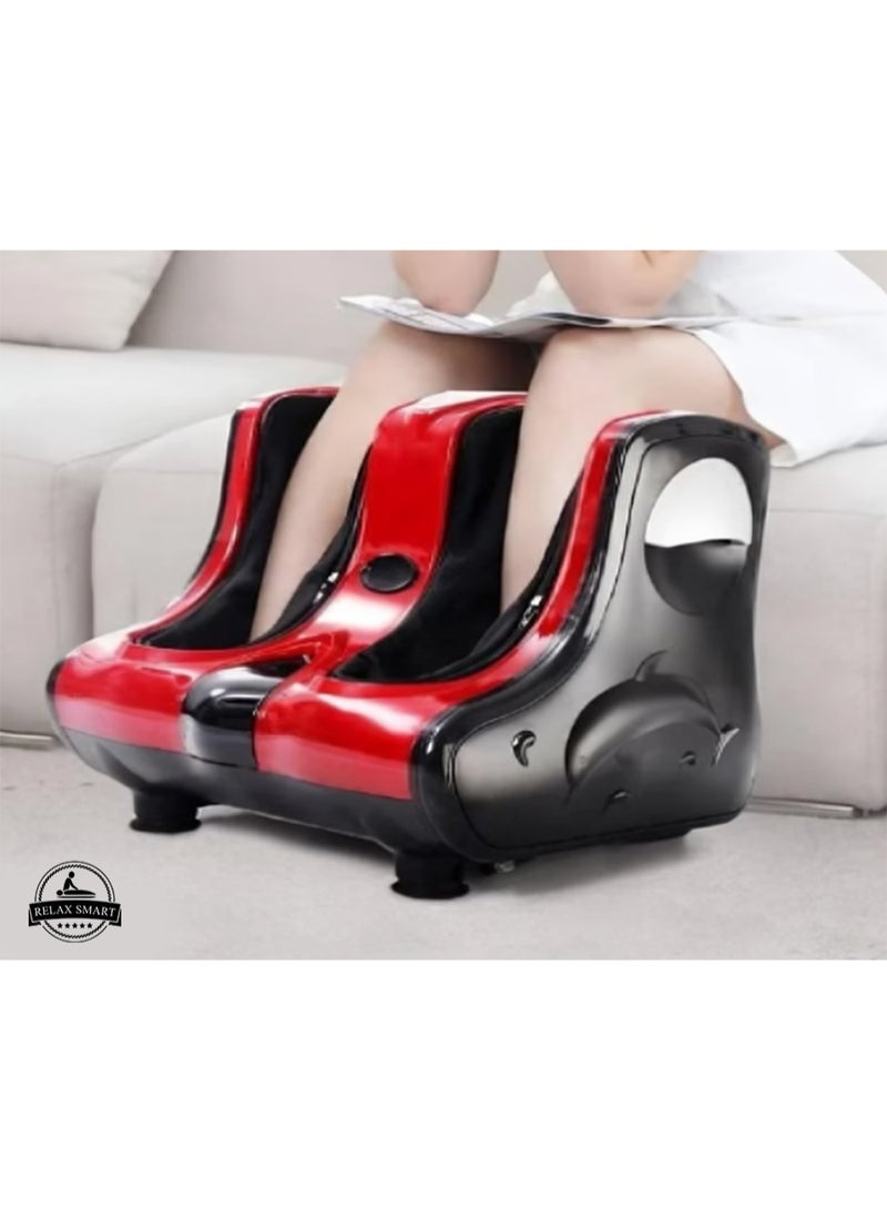 ريلاكس سمارت جهاز مساج القدمين والساقين Relax Smart – للتدليك من الأصابع حتى باطن القدم مع وظيفة العجن والضغط الهوائي والتسخين، باللونين الأحمر والأسود - Image 2