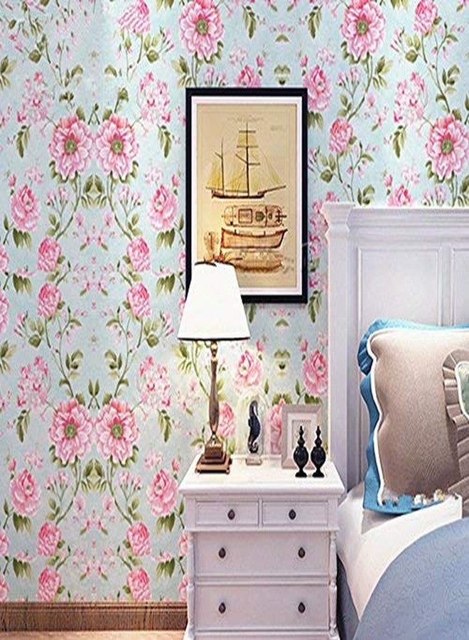 UPREDO Vintage Green Rose Wallpaper Peel Stick Shelf Liner Funitures Dresser Drawer Cabinet Adhesive Paper Decor 17.7 Inch by 100 Inch - Image 4