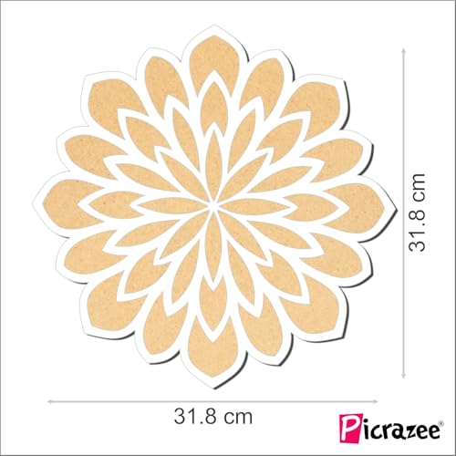 Picrazee Double Layer Rangoli Stencil Mat, Tool Kit, Rangoli for Diwali Decor, Reusable Island Portable, Diwali Decoration Item for Home Office (11.7 inch) (D1) - Image 5