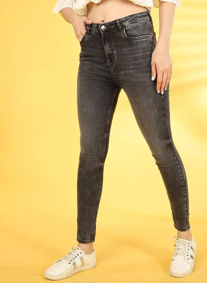 Freehand Freehand Women Grey Skinny Fit Faded Jeans