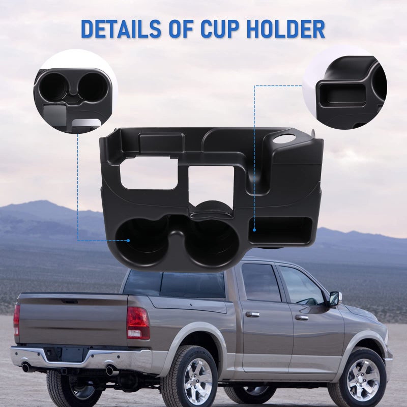 DICMIC Center Console Armrest Add-on Cup Holder for 2003-2012 Dodge Ram 1500 2500 3500 - Image 4