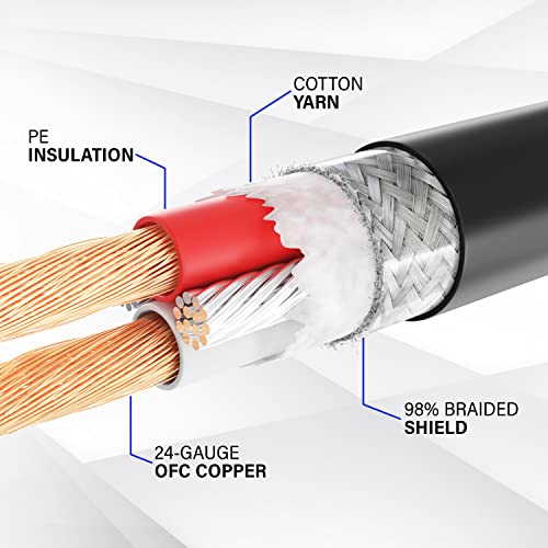 LyxPro 25 Feet XLR Microphone Cable Balanced Male to Female 3 Pin Mic Cord for Powered Speakers Audio Interface Professional Pro Audio Performance and Recording Devices - Red - Image 5