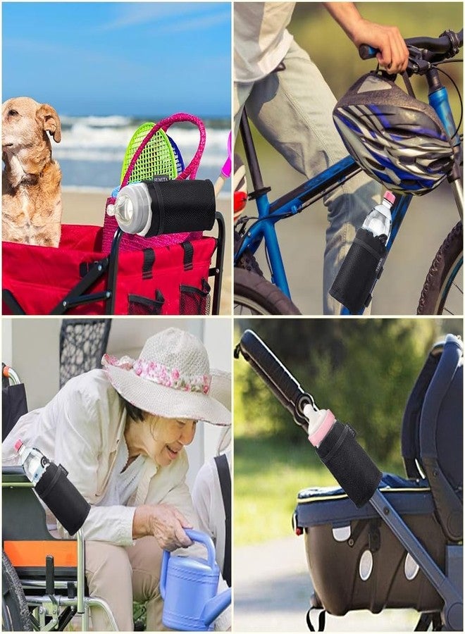 HUMUTA UTV Roll Bar Cup Holder with Mesh Pocket, Water Bottle Drink Holder for Stroller, Rollator, Walker, Bike, Wheelchair, Scooter, Boat, Golf cart - fits 1.5" - 2.3" Roll Cage (3.5 x 5 Inch) - Image 5