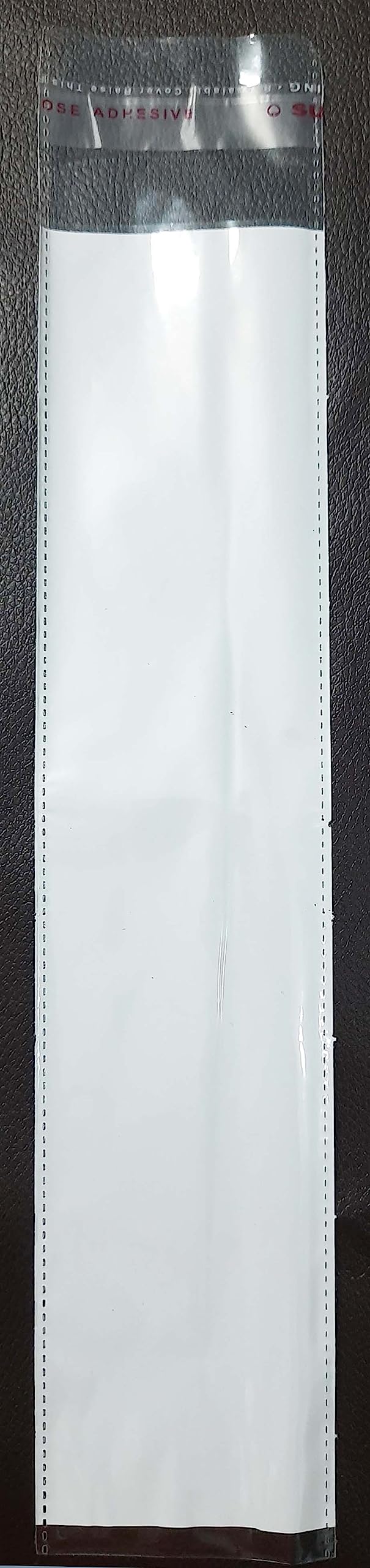 Tia Polythene/BOPP Jewellery Chains, Gift Packing bag, Transparent with White Background Film, Double sided Self Adhesive Re-sealable Plastic Pouch� (Transparent with White Film-2x10in+Flap-50Pcs) - Image 1