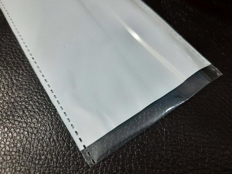 Tia Polythene/BOPP Jewellery Chains, Gift Packing bag, Transparent with White Background Film, Double sided Self Adhesive Re-sealable Plastic Pouch� (Transparent with White Film-2x10in+Flap-50Pcs) - Image 2
