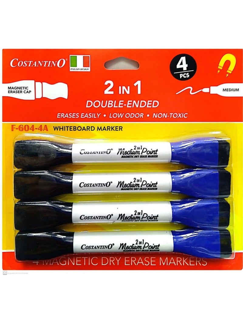 COSTANTINO Whiteboard Marker Double Ended 4Pieces - Image 2