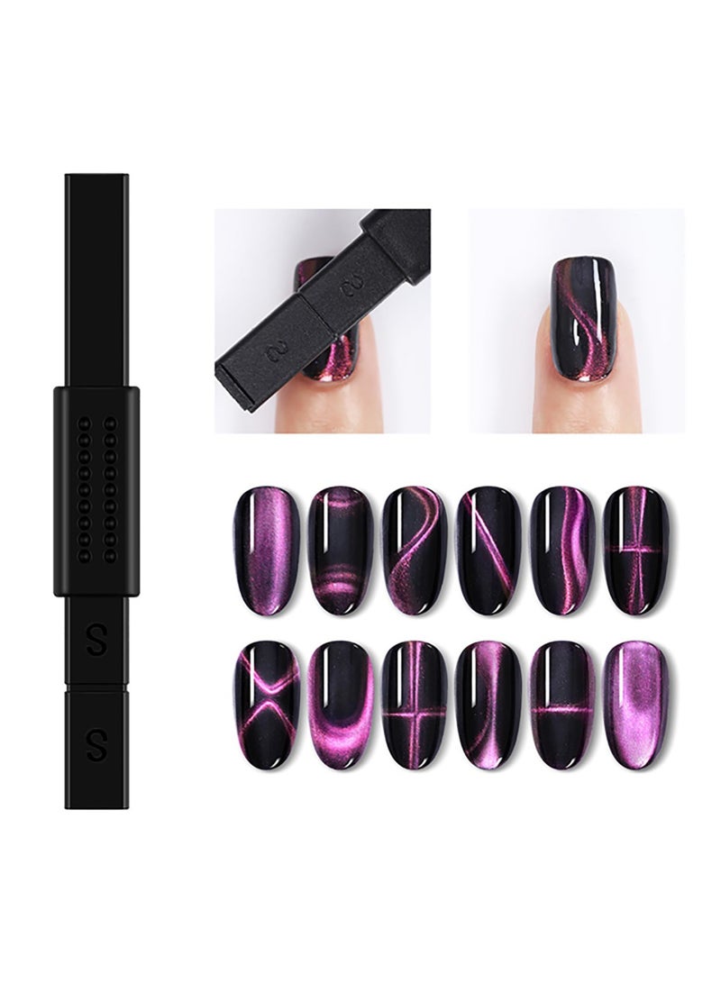 Excefore 3pcs Nail Magnet Cat Eye Magnet for Nails, Magnetic Gel Nail Polish, Double-Head Nail Magnets Wand, Magic Stronger Magnet Stick Manicure Tool for Cat Eye Gel Polish DIY Nail Art - Image 3