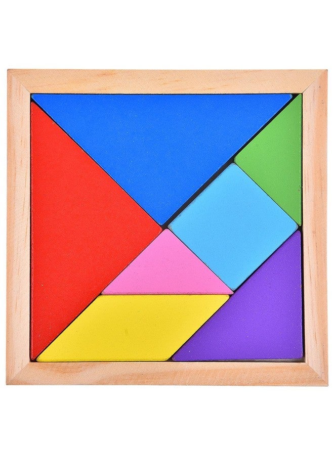 لعبة ألغاز تانجرام الخشبية للأطفال - عبوة هدايا عيد ميلاد من قطعة واحدة - Image 1