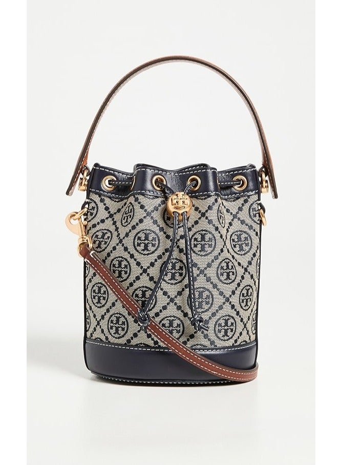 Tory Burch Mini T Monogram Jacquard Bucket Bag - Image 1
