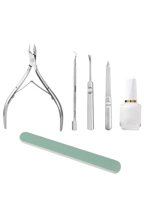 Complete Nail Care and Softening Kit - Professional Grade Nail Files, Cuticle Pusher, Cuticle Nipper and Softening Agent for Perfect Manicures