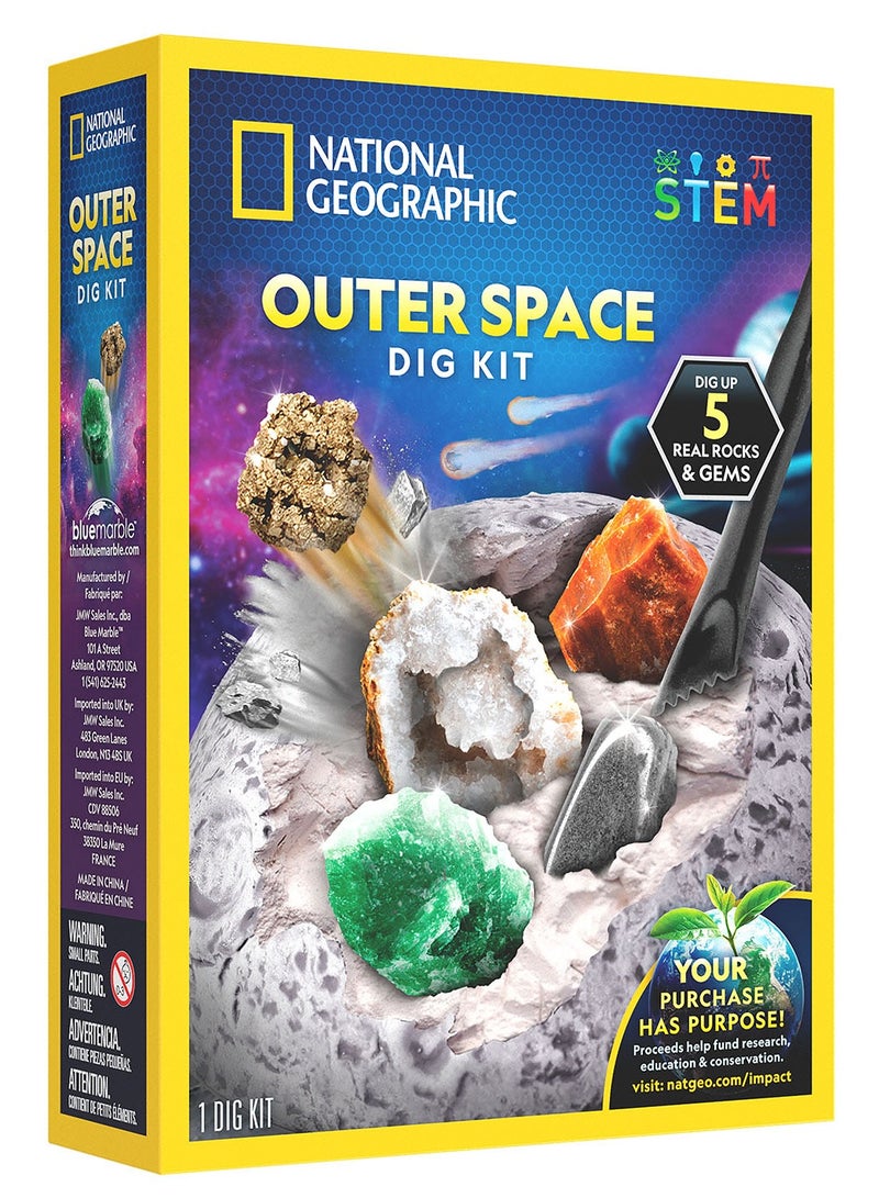 NATIONAL GEOGRAPHIC طقم حفر الفضاء الخارجي من الرخام الأزرق! - Image 1