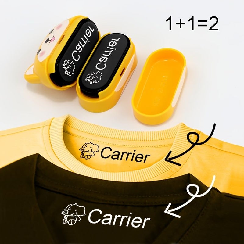 Customized Name Stamps With Blue Black Ink For Waterproof Clothing Labels - Image 2