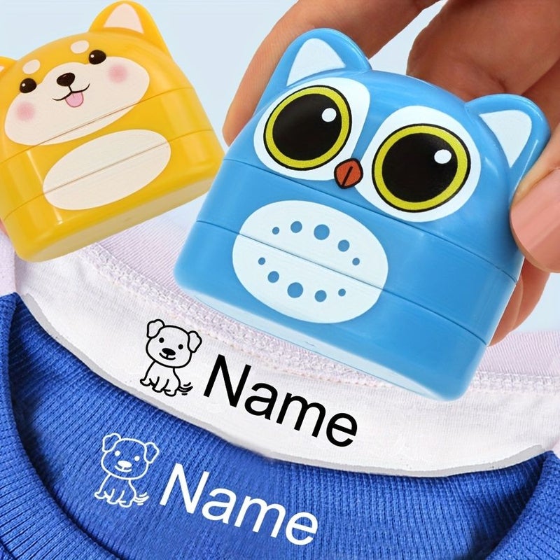Customized Name Stamps With Blue Black Ink For Waterproof Clothing Labels - Image 1