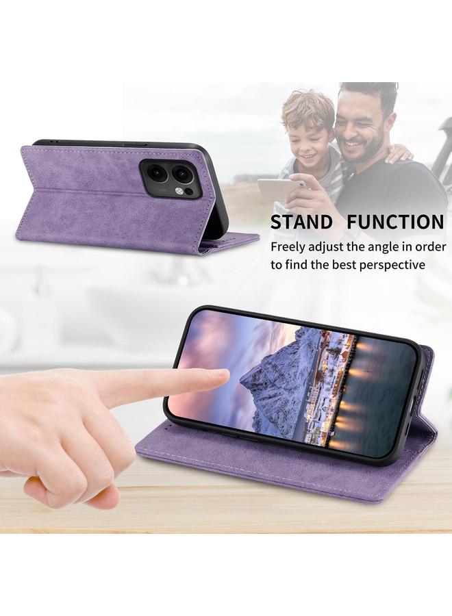 S-TOP Case For OPPO Reno13 F 4G / 5G Business Solid Color Magnetic RFID Leather Phone Case - Image 4