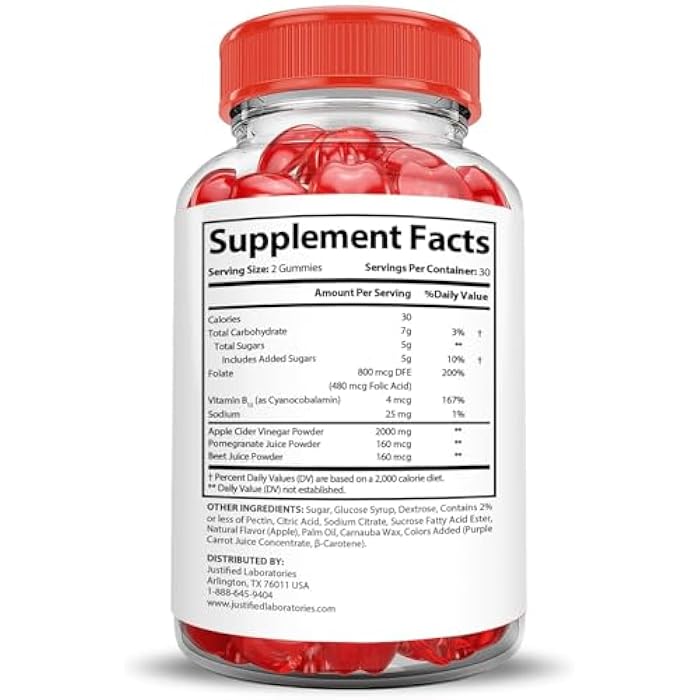 Justified Laboratories (2 Pack Ignite Keto ACV Gummies Extreme 2000MG Advanced Ignite Keto Gummies Apple Cider Vinegar Formulated with Pomegranate Beet Juice Powder B12 Vegan Non GMO 120 Gummys - Image 2