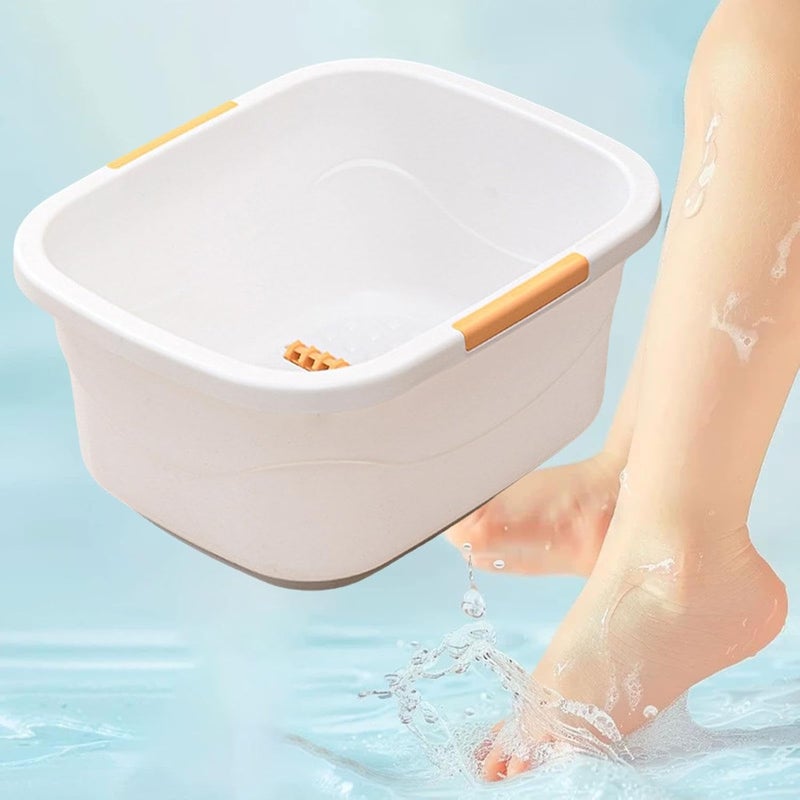 predolo Foot Bath Basin,Foot Bucket,Multifunctional,Foot Bathtub,Pedicure Bowl for Soaking Foot Soak Tub for Foot Soak Bath Foot SPA, White L - Image 3