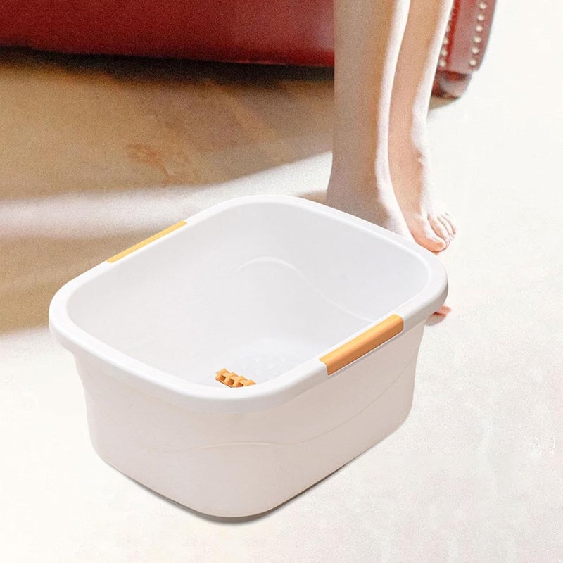 predolo Foot Bath Basin,Foot Bucket,Multifunctional,Foot Bathtub,Pedicure Bowl for Soaking Foot Soak Tub for Foot Soak Bath Foot SPA, White L - Image 4