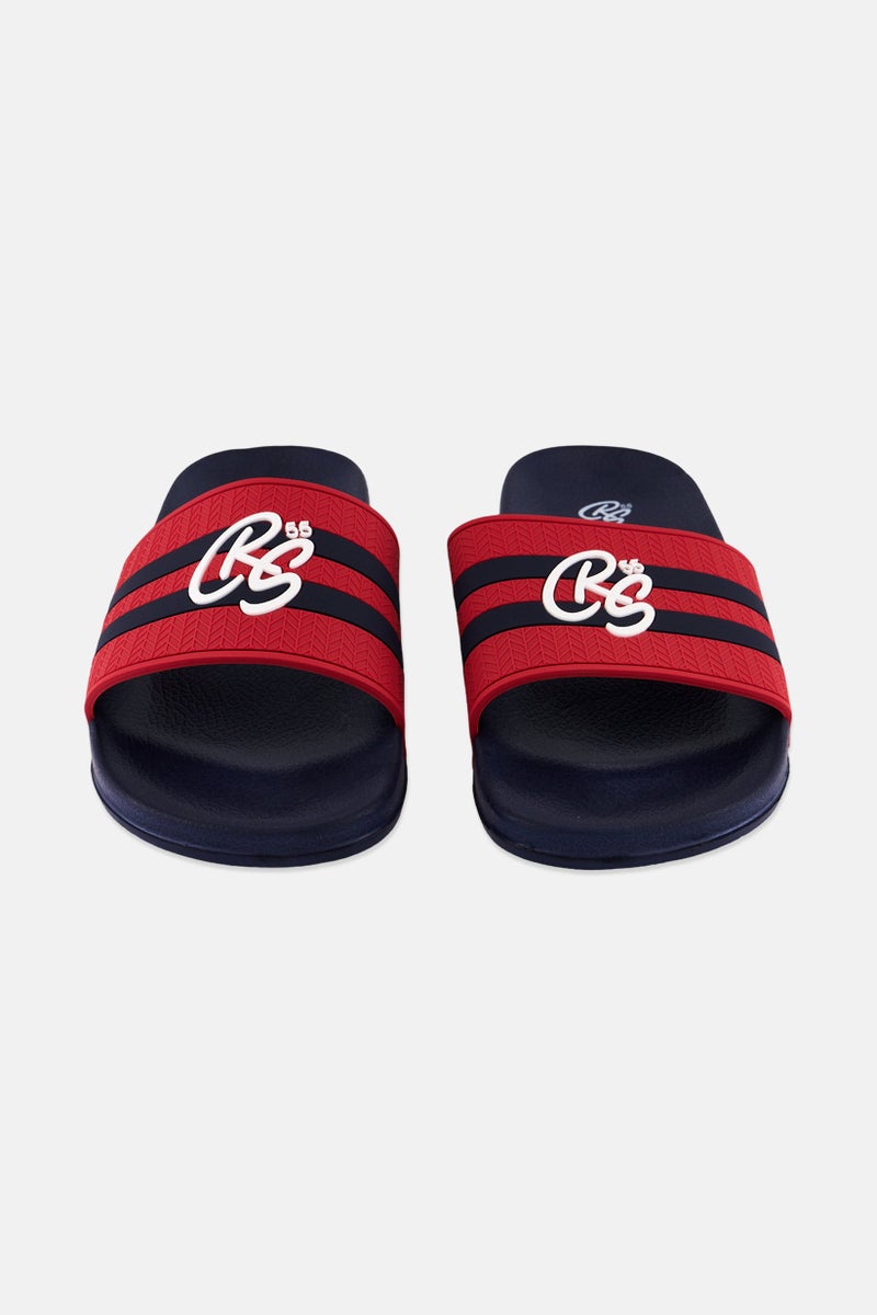 CROSSHATCH Men Slip On Hamlax Slides, Red - Image 4