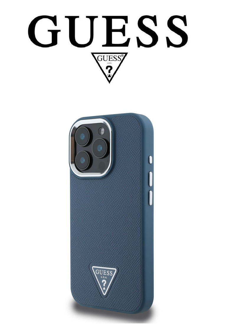 CG MOBILE Back Case for iPhone 16 Pro Max, Supports Magsafe wireless charging, leather and silicone case, French design and original GUESS brand logo, from CG Mobile.  - Image 3