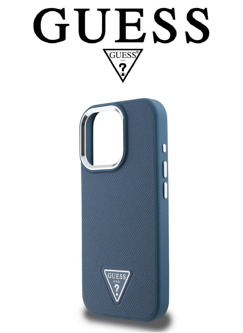 CG MOBILE Back Case for iPhone 16 Pro Max, Supports Magsafe wireless charging, leather and silicone case, French design and original GUESS brand logo, from CG Mobile.  - Image 5