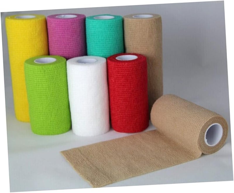 ضمادة مرنة ذاتية اللصق حمراء شريط رياضي رياضي دعم الإسعافات الأولية قماش قطني - Image 3