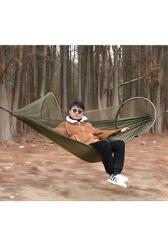 Beautiful New Outdoor Camping Anti-Rollover Nylon Hammock With Mosquito Net Single Double Automatic Quick-Opening Pole Mosquito Net Hammock  - Image 4