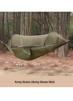 Beautiful New Outdoor Camping Anti-Rollover Nylon Hammock With Mosquito Net Single Double Automatic Quick-Opening Pole Mosquito Net Hammock  - Image 2