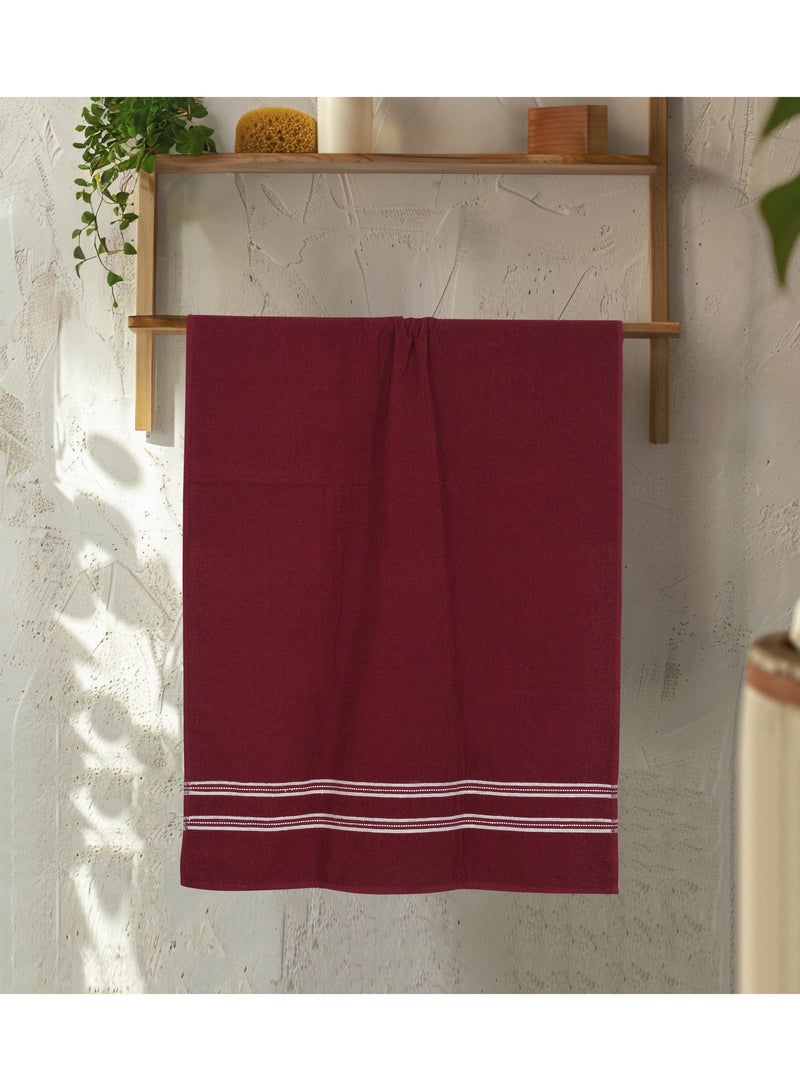 AURIO منشفة استحمام فاخرة 100% قطن فائقة النعومة – 68x135 سم منشفة جسم كبيرة ماصة مع حافة مزدوجة بيضاء أنيقة – مجموعة مارون الفاخرة للفنادق والمنتجعات - Image 2