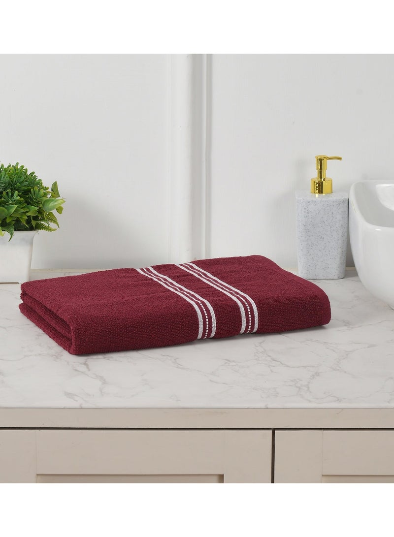 AURIO منشفة استحمام فاخرة 100% قطن فائقة النعومة – 68x135 سم منشفة جسم كبيرة ماصة مع حافة مزدوجة بيضاء أنيقة – مجموعة مارون الفاخرة للفنادق والمنتجعات - Image 1
