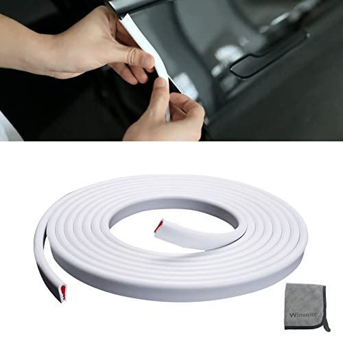 Winunite 164ft 5m Car Door Edge Guards White SelfAdhesive PVC UShaped Fits Most Vehicles FadeResistant Scratch and ChipResistant Reduces Dings in Parking Lots