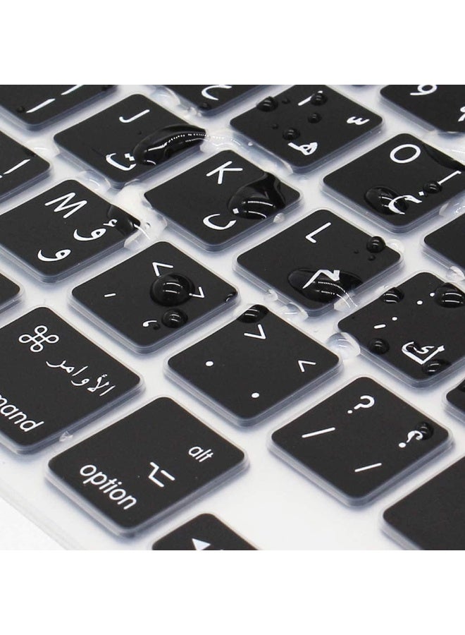 Arabic Language Ultra Thin Keyboard Cover Skin for MacBook Pro 13 Inch 2022 2021 2020 (Apple M2 Chip/Apple M1 Chip A2338/A2289/A2251) and 2019 MacBook Pro 16 Inch (Model A2141) Protector,US Version - Image 2