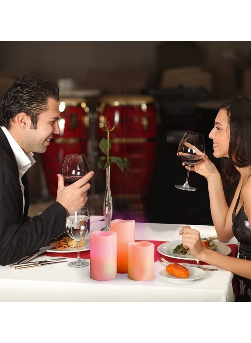 Luma 3-Piece Real Wax Flameless Candles With Remote Control Cream - Image 2