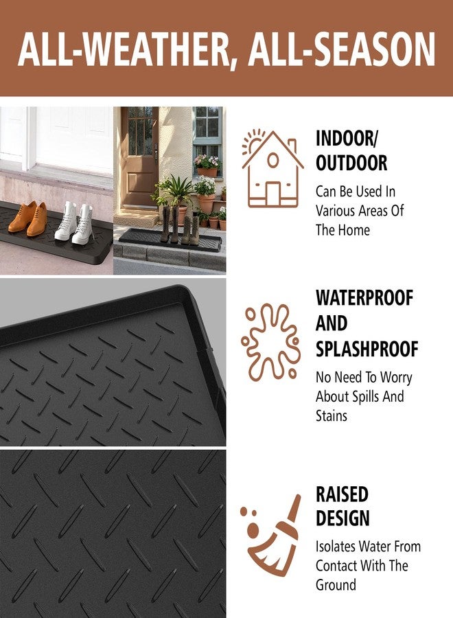 UltraLegend Heavy Duty Boot Tray Natural Rubber Shoe Mat Tray for Entryway with Shoes Brush Large Boot mat Tray Multi-Purpose for Indoor or Outdoor - Image 3