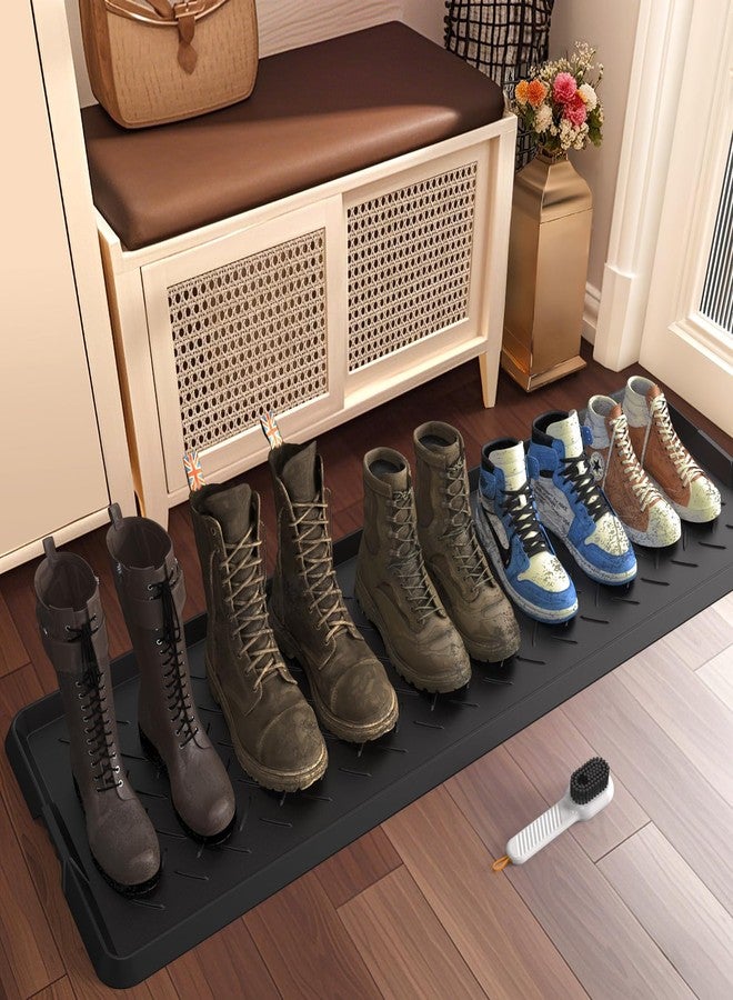 UltraLegend Heavy Duty Boot Tray Natural Rubber Shoe Mat Tray for Entryway with Shoes Brush Large Boot mat Tray Multi-Purpose for Indoor or Outdoor - Image 1