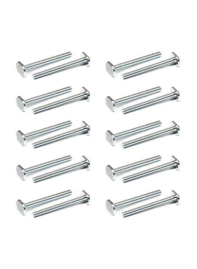 POWERTEC 1/4"-20 T Track Bolts 20 Pack for T Track, 2-1/2 Inch Long T Slot Bolts for Universal T Track, T Track Accessories for Woodworking Jigs and Fixtures (QTB1005) - Image 1