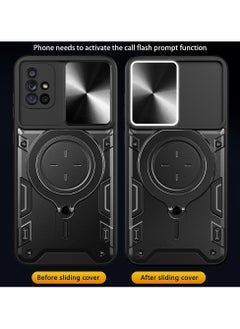 Generic Case Cover Shockproof CD Protective Case with Camera Protection and Metal Ring Compatible with Samsung Galaxy A71 4G (Black)  - Image 5