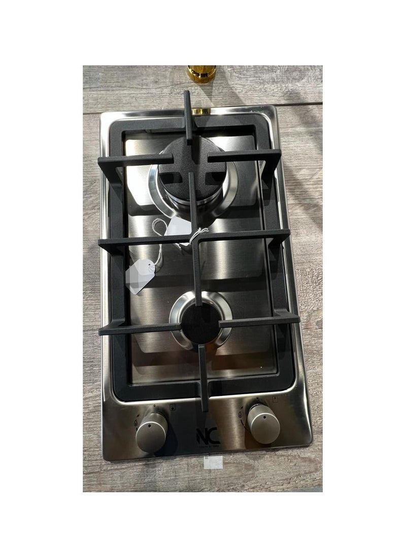 N.C N.C Built-in hob 30 cm 2 Gas burners Heavy Duty Front Control Italy  - Image 4