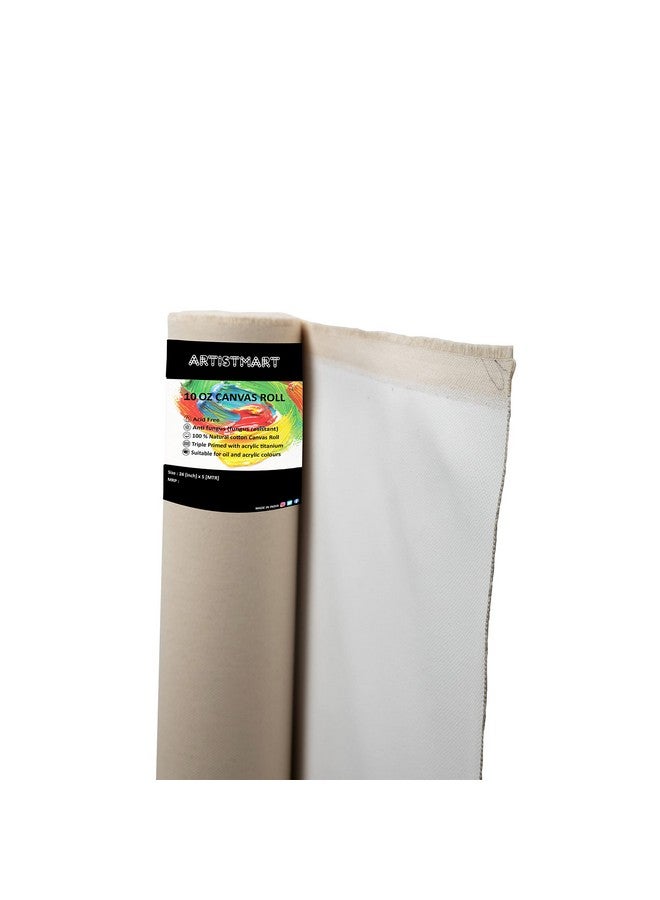 ARTISTMART Painting Drawing and Sketch Accessories Primed Painting Canvas Roll (24" x 5 MTR, 10 Oz. (White)) - Image 3