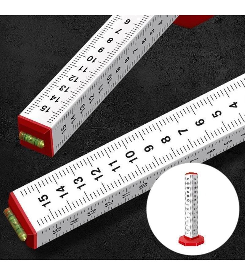 مسطرة تثبيت البلاط الأبيض - قطعتان مع ميزان تسوية للضبط الدقيق - Image 1